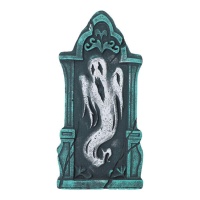 Lápide com a forma de um fantasma assustador 43 x 22 cm