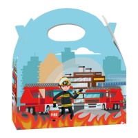 Caixa de cartão do camião dos bombeiros - 12 pcs.