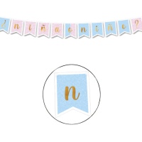 Grinalda para festa de bebé menina ou menino - 3,00 m