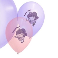 Balões de látex transparente de 30 cm de cor sortida - Balões Palhaço - 25 pcs.
