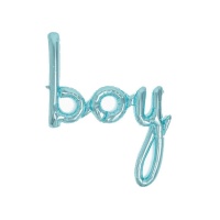 Balão letras Boy azul pastel 1,00 m