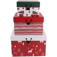 Caixa de Natal alta - 3 unidades