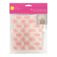 Sacos de doces XOXO 13,3 x 8,07 x 22,8 cm - Wilton - 10 pcs.