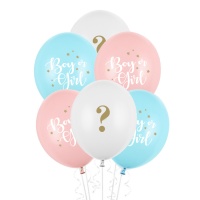 Balões de Látex Menino ou Menina 30 cm - PartyDeco - 50 unidades