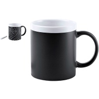 Caneca de 350 ml com quadro-negro para pintar - 1 unidade
