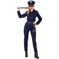 Fato de polícia azul para mulher