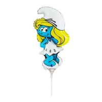 Mini balões Smurfette 21 x 35 cm - Grabo - 10 unidades