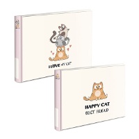 Álbum de fotos de gato adesivo horizontal - 1 unidade