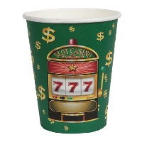 Copos de Cassino verde de 270 ml - 10 unidades