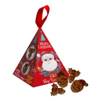 Pirâmide de Natal com chocolates 40 gr - Dekora - 1 unidade