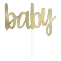 Baby Gold Cake Topper - 1 peça