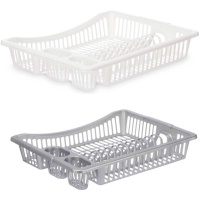 Suporte para pratos 45,5 x 36,5 x 8 cm cinzento ou branco - 1 peça