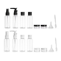 Kit de viagem com borrifadores, dosadores e recipientes - 8 peças