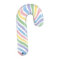 Balão bengala doce cores pastel 1,04 m grande