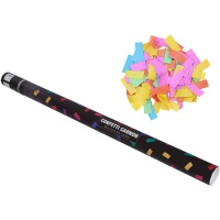 Canhão de confettis de papel multicolorido com 80 cm.