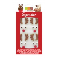 Figuras de açúcar com cara de rena - Scrapcooking - 20 peças