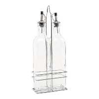 Conjunto de garrafas para azeite e vinagre de 500 ml com suporte