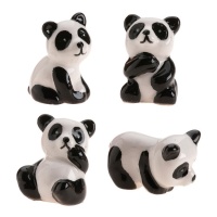 Bonecos de 3 cm do urso panda para bolos - Dekora - 50 unid.