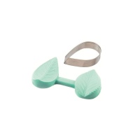 Cortador e molde para pasta de açúcar de folhas - Silikomart