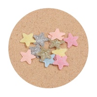 Figuras com decoração de estrelas brilhantes de 1,6 cm - 15 pcs.