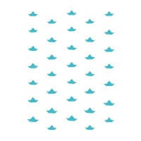 Barcos de papel Stencil 15 x 20 cm - Artis decor - 1 unidade