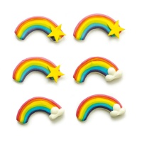Bonecos de açúcar arco-íris - Decorar - 6 unidades