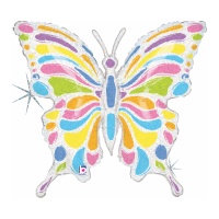 Balão borboleta pastel holográfico 84 cm - Grabo