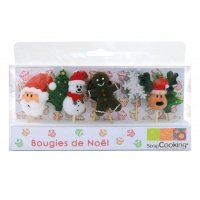 Velas com figuras de Natal - Scrapcooking - 6 unidades