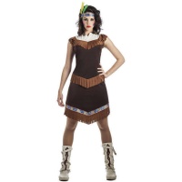 Fato de Índio Apache Escuro para Mulher