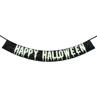 Guirlanda de Happy Halloween fluorescente de 1,50 m