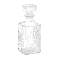 Decanter de cristal 0,90 L com padrão de losangos