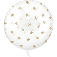 Balão orbz transparente com estrelas de 60 cm