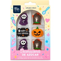 Figuras de açúcar Halloween Party - Azucren - 8 unidades