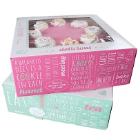 32 x 32 x 11,5 cm Caixa para bolos com aspas - 2 unidades