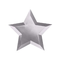 Pratos metálicos com estrelas de 27 cm - 6 unid.