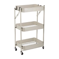 Carro auxiliar dobrável 77 x 45 x 30 cm - Natural