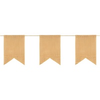 Grinalda de 15 bandeiras de juta - 1 unid.