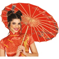 Sombrinha oriental vermelha de 82 cm