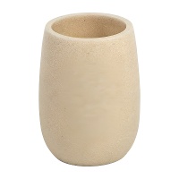 Porta-escovas de dentes com efeito mármore, tom bege