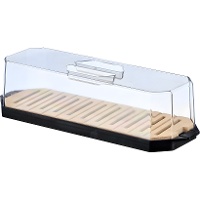 Caixa de pão de 40,3 x 12,1 cm com tampa - 1 unidade