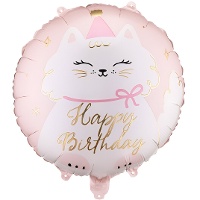 Balão Happy Birthday Kitty de 35 cm