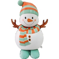 Balão de boneco de neve com cachecol de 1,22 m