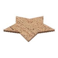Porta-copos em Forma de Estrela de Cortiça - 4 unidades