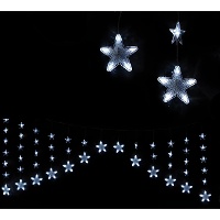 Cortina luminosa estrela 2,2 x 0,9 m - 136 leds