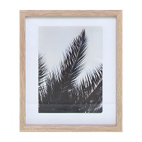 Moldura fotográfica 18 x 24 cm Folha de palmeira preto e branco