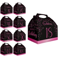 Caixa de cartão Elegant Pink com números - 12 unidades