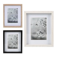 Moldura fotográfica em cerejeira preta e branca para fotografias de 13 x 18 cm - DCasa