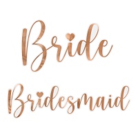Adesivos para casamento para taça Noiva e Madrinha - PartyDeco - 6 unidades