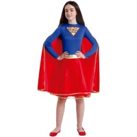 Fato de super-herói com capa para crianças