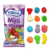 Saco de gomas com cobertura de açúcar - Mini mix Vidal - 75 gr